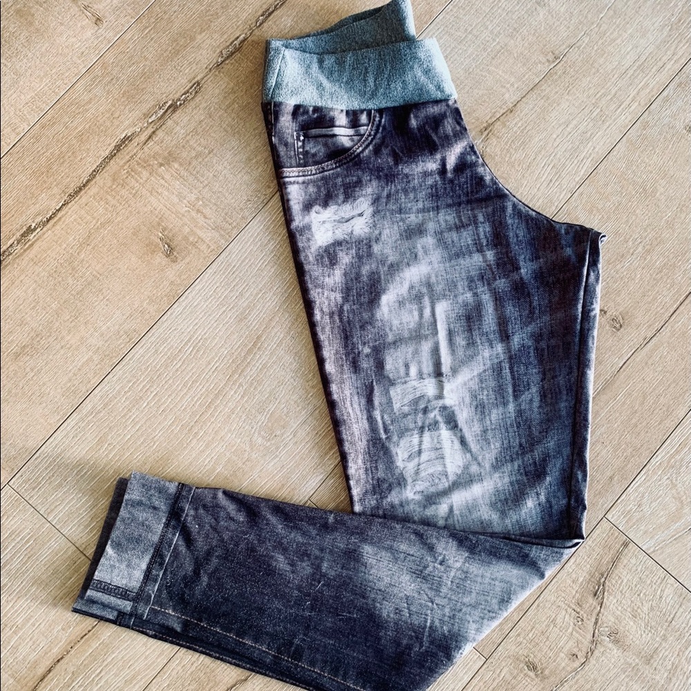 Live Black Denim Effect Leggings